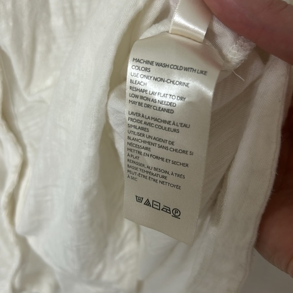 Maeve By Anthropologie Button Down White Pocket Cotton Shirt Women's Size Small - Picture 5 of 7